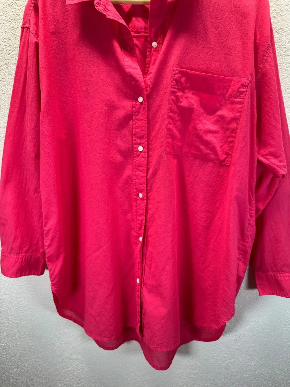 J. Crew Beach Cover-up Shirt Womens M Cotton Boyfriend Fit Summer Resortwear